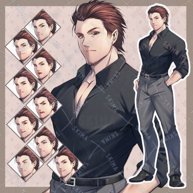【表情9種】いかつい男性