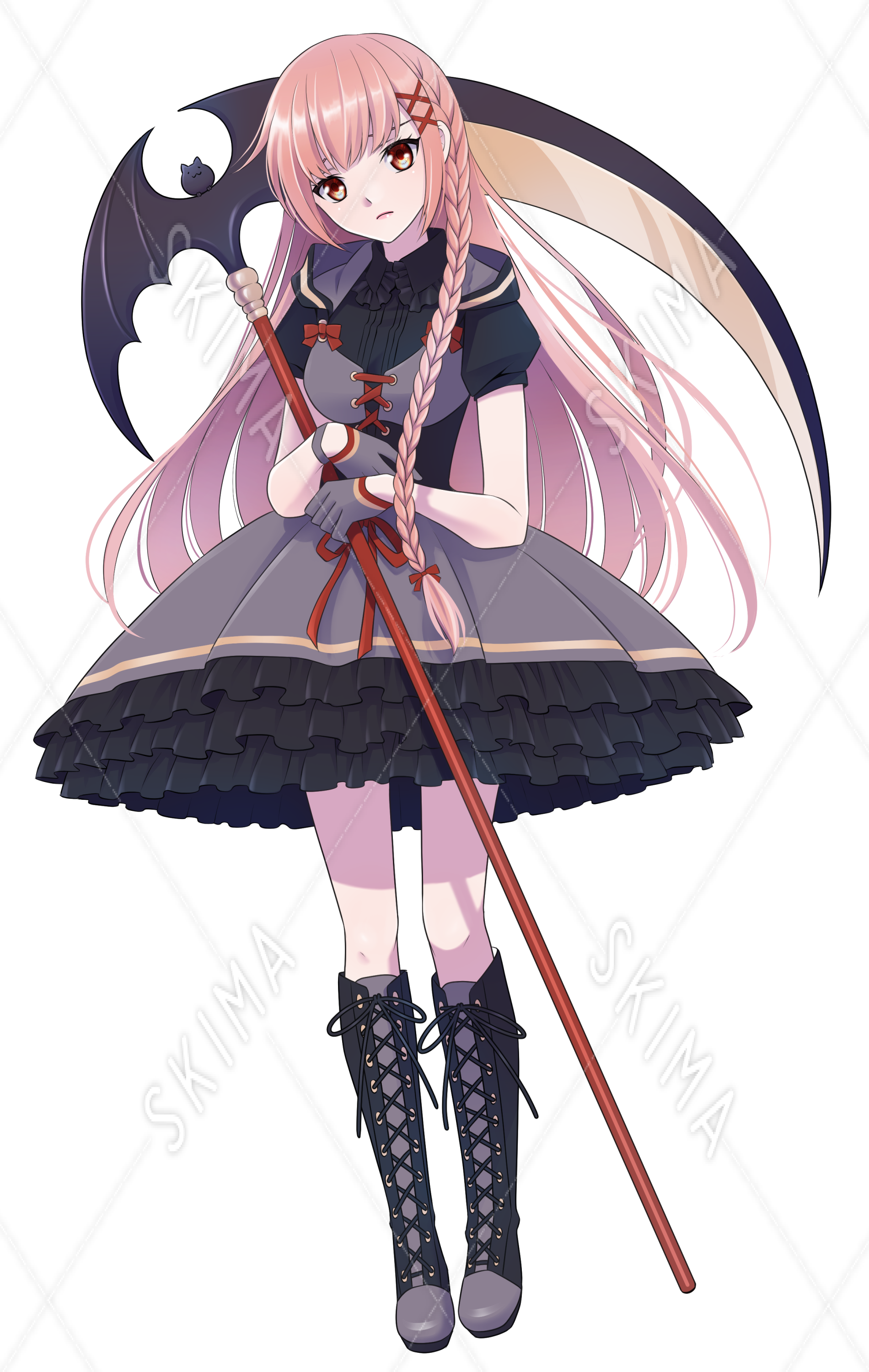 蝙蝠の鎌を持った少女 3種 スキマ スキルのオーダーメイドマーケット Skima