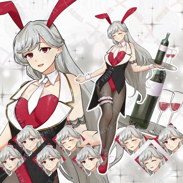【差分10種】ワインを運ぶバニーガール
