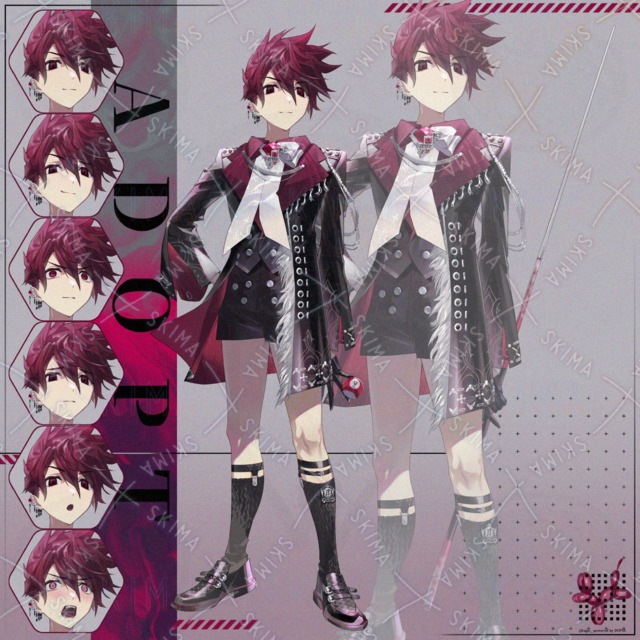 【adopt】表情6種＋パーツ2点/boy
