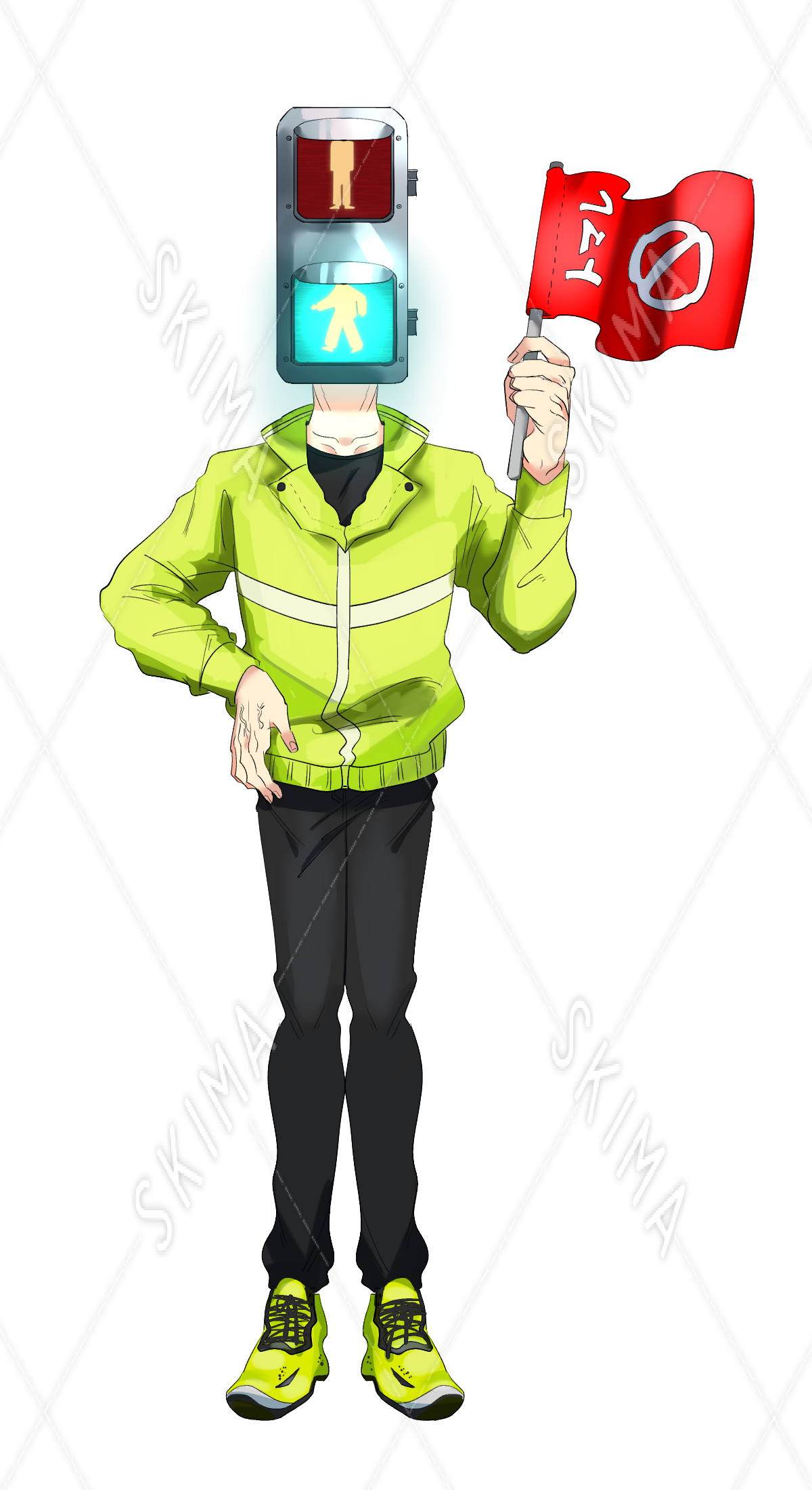 歩行者信号の係員 表情差分６種類 スキマ スキルのオーダーメイドマーケット Skima