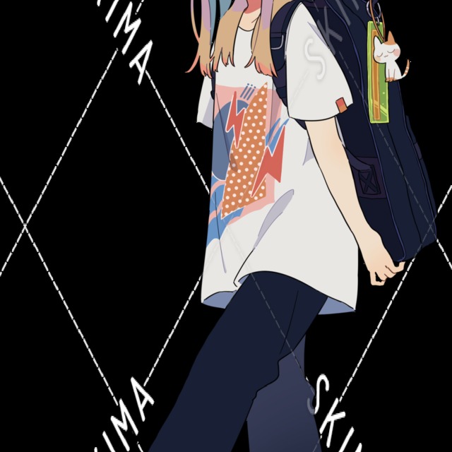 ギターケース背負った女の子 全8種 スキマ スキルのオーダーメイドマーケット Skima