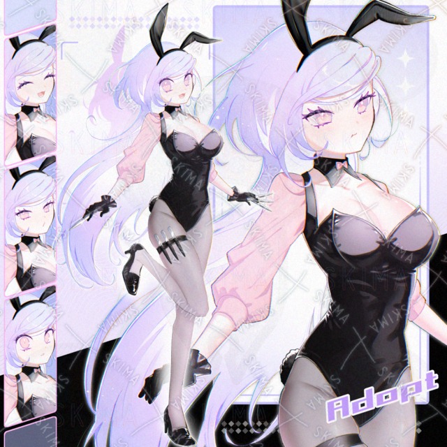 【表情8種+ナイフ差分】バニーガール