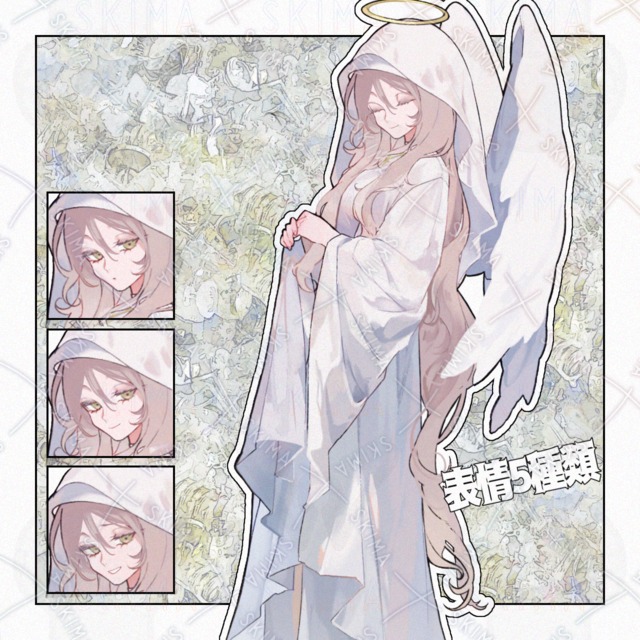 女神風女性-表情5種類
