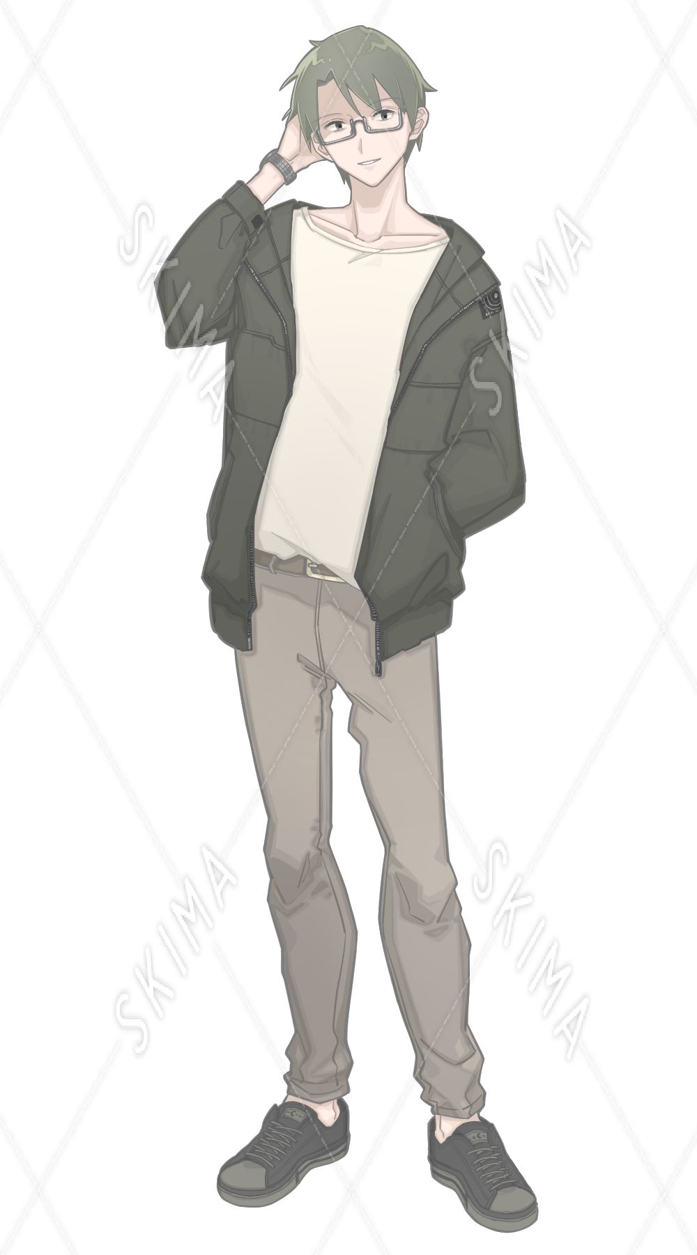 にっこり糸目の男性 スキマ スキルのオーダーメイドマーケット Skima