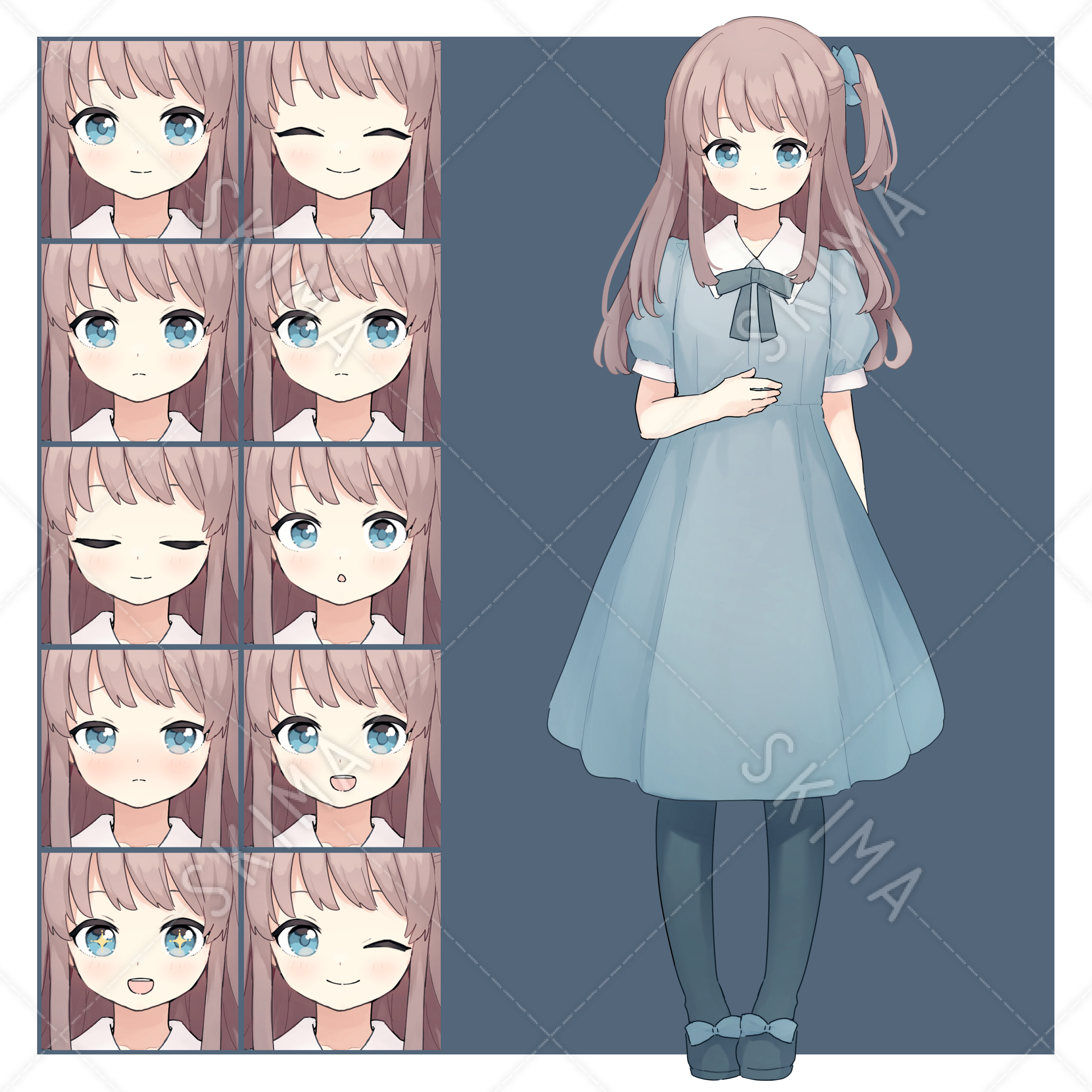 おしとやかワンサイドアップ女子 スキマ スキルのオーダーメイドマーケット Skima