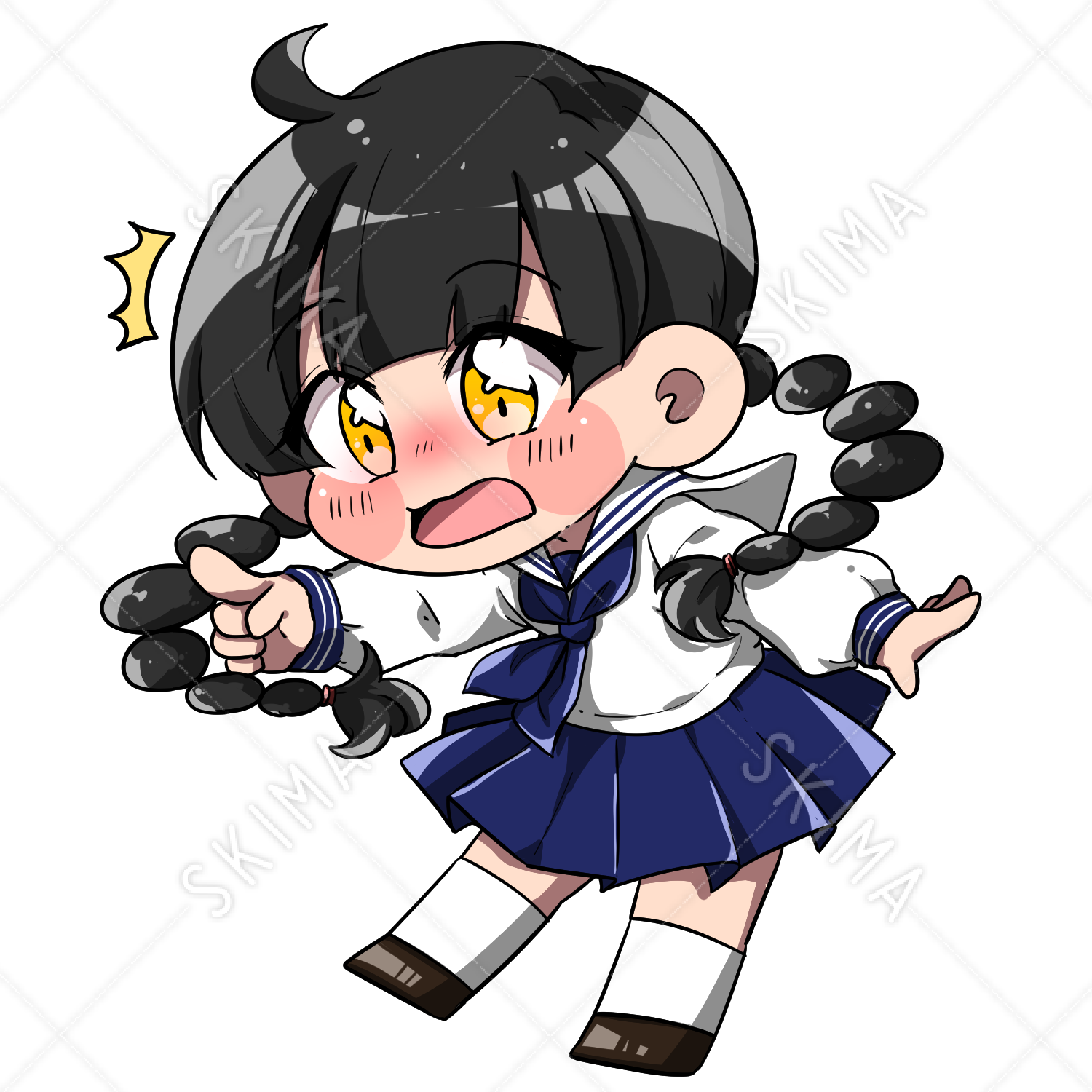 三つ編みおさげの女の子 スキマ スキルのオーダーメイドマーケット Skima