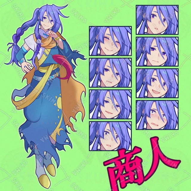 ゲーム用立ち絵青年(商人/小説漫画キャラ使用も可)