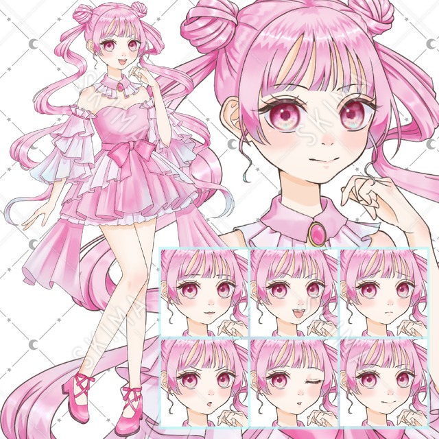 アイドル風/ピンク/ツインテール/女の子の商品画像