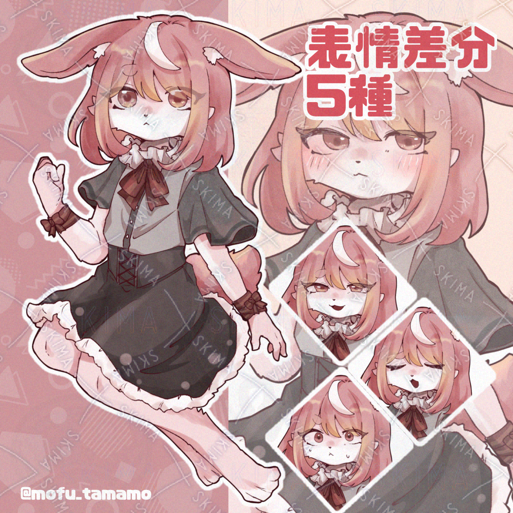 表情5種】うさぎの子 | SKIMA（スキマ）