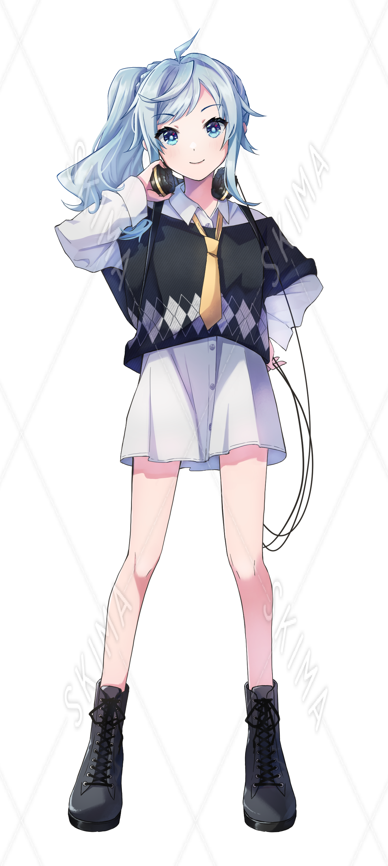 ヘッドホン女子 表情差分7種 スキマ スキルのオーダーメイドマーケット Skima