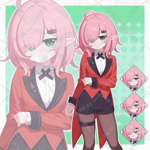 燕尾服女の子【表情差分10種】