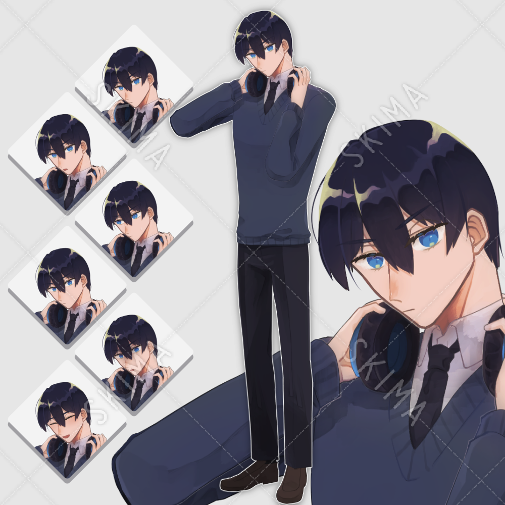ヘッドホン男子 表情6種 スキマ スキルのオーダーメイドマーケット Skima