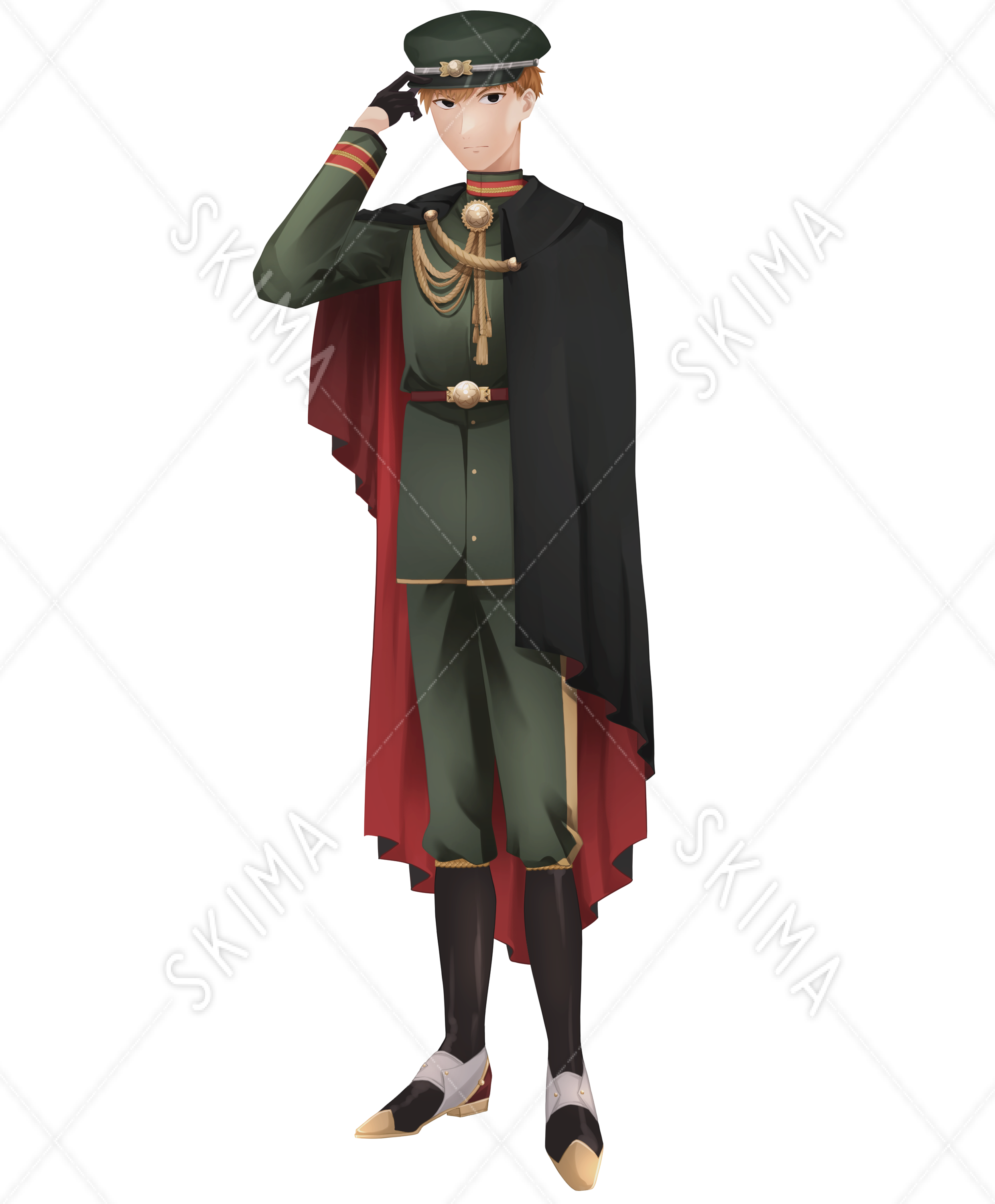 半額 夏季限定値下げ中 表情差分10種 軍服青年立ち絵 スキマ スキルのオーダーメイドマーケット Skima