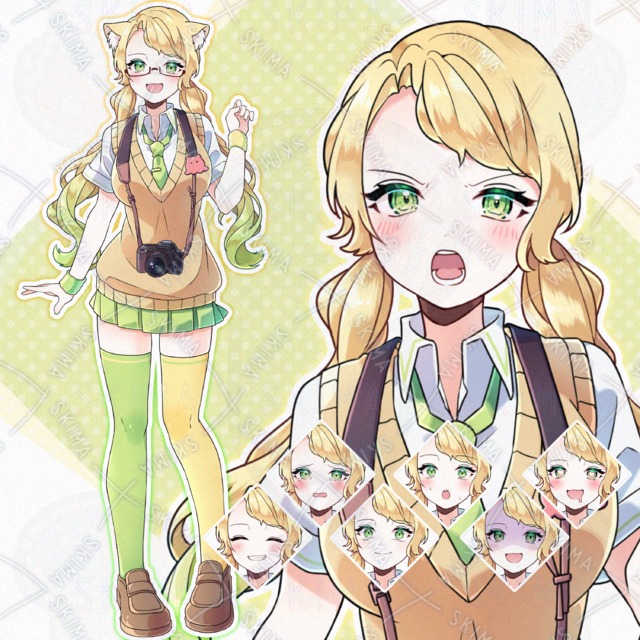ゆるふわツインテのカメラ女子【メガネ・猫耳差分あり】の商品画像