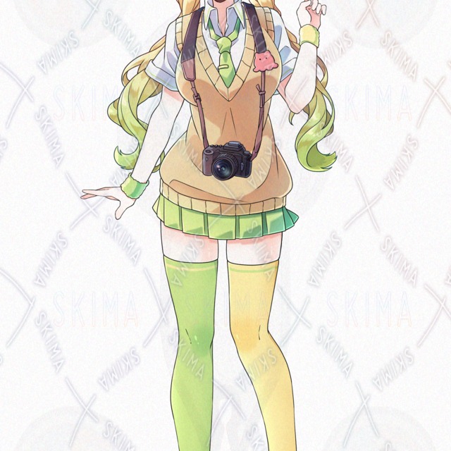 ゆるふわツインテのカメラ女子【メガネ・猫耳差分あり】の商品画像4枚目