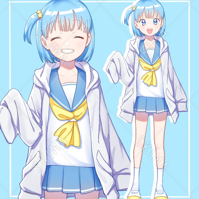 ゆるパーカーのロリ女子高生