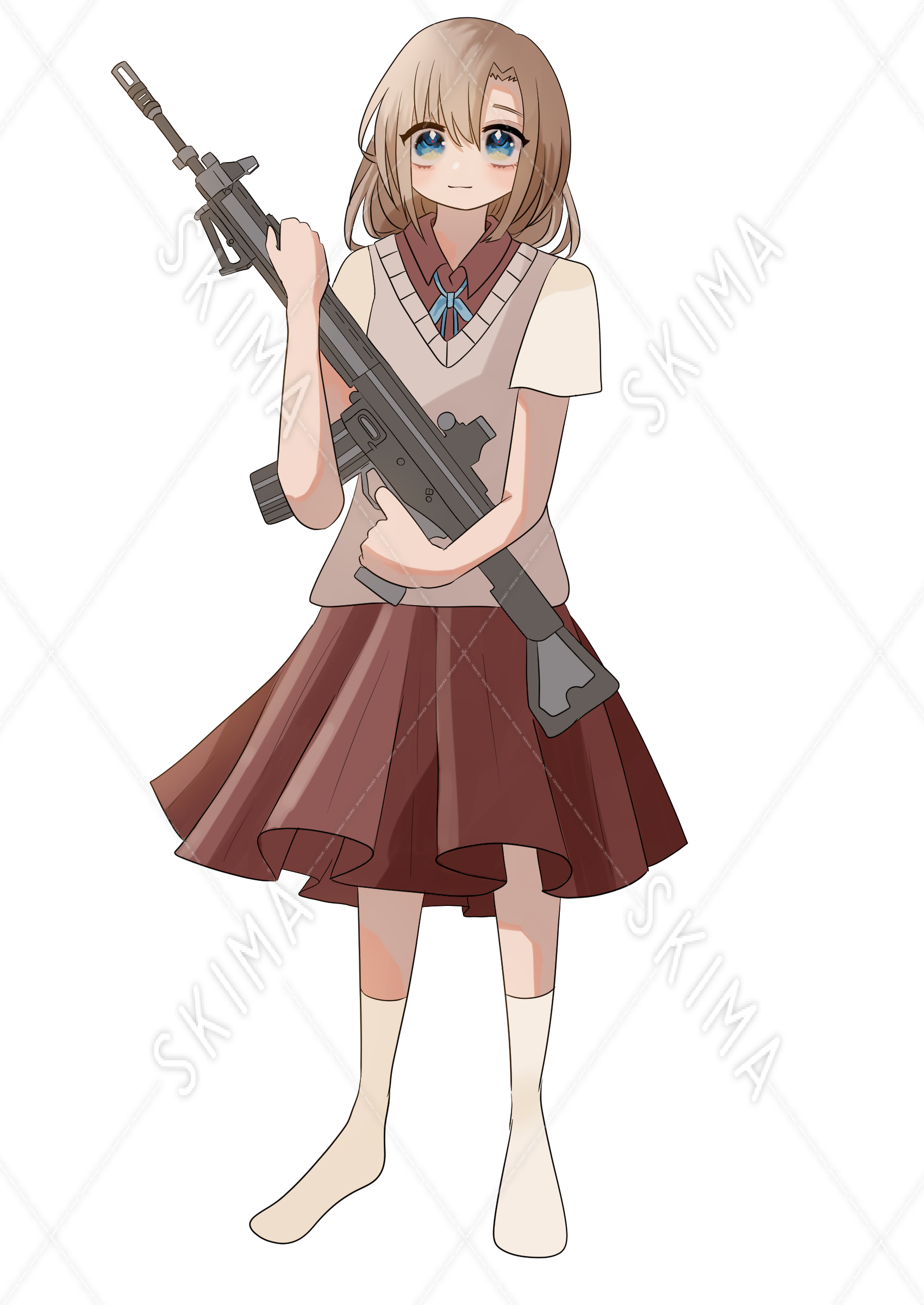 銃を持った少女 スキマ スキルのオーダーメイドマーケット Skima
