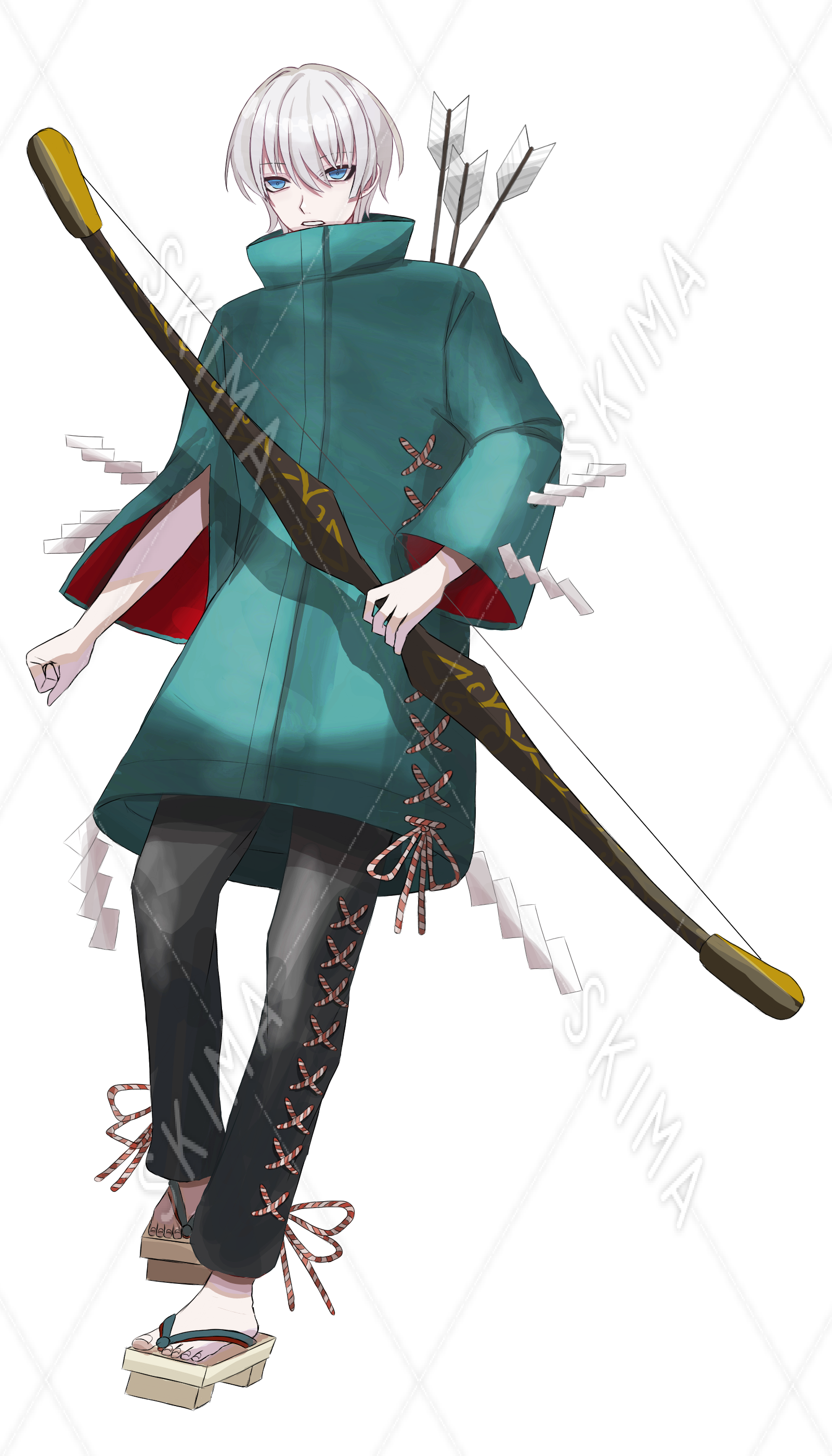 現代和風 弓使い 白髪 表情７種 Adopt スキマ スキルのオーダーメイドマーケット Skima