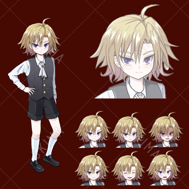 お金持ちの少年　（表情差分7種類）