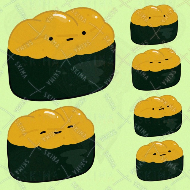 うにぐんかん（表情6種類）
