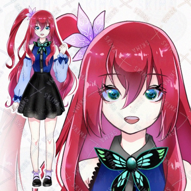 蝶モチーフの女の子