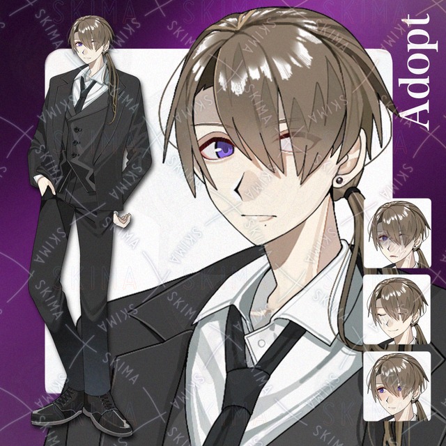 セール中❗️【表情8種】スーツを着た男性立ち絵