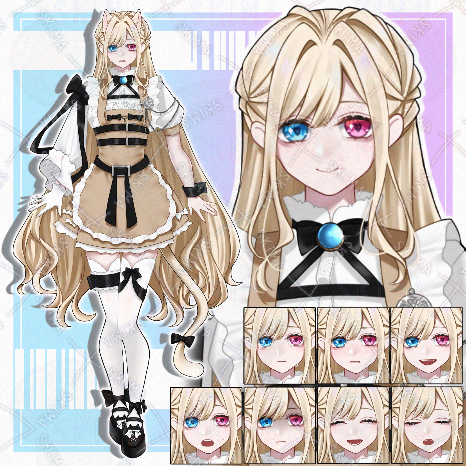 ルネサンス風人物画 金髪女性 立ち絵】金髪/女の子【表情9種】 | SKIMA（スキマ）