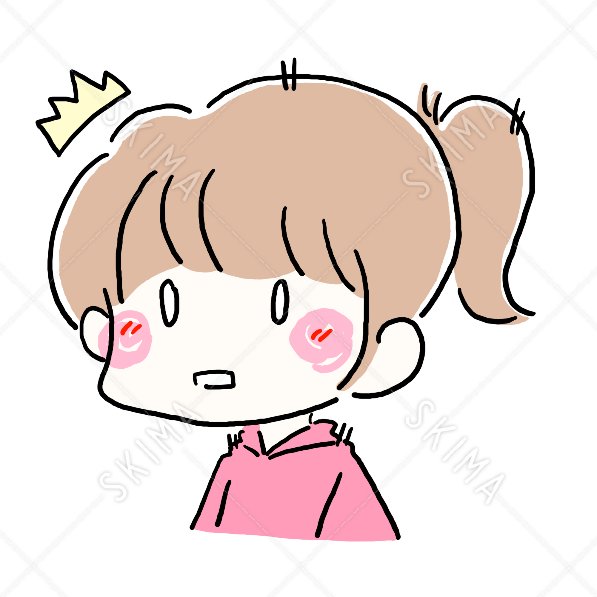 かわいい ゆるふわ女の子 表情差分 全身 スキマ スキルのオーダーメイドマーケット Skima