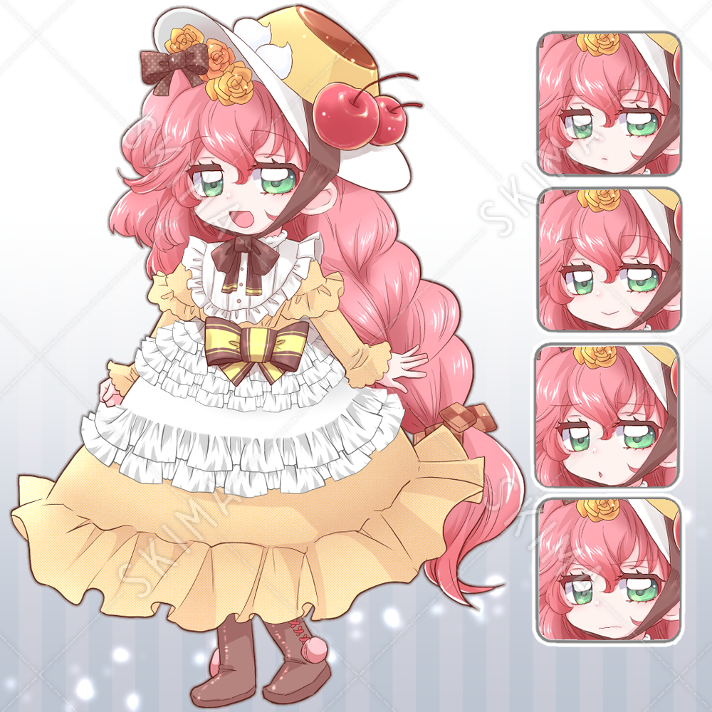 お菓子の女の子 表情差分5種 スキマ スキルのオーダーメイドマーケット Skima