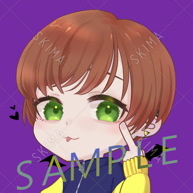 アニメ風女の子 アイコンイラスト 3枚 スキマ スキルのオーダーメイドマーケット Skima