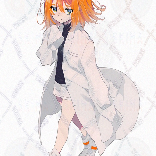 そばかすジト目の白衣少女 立ち絵(表情10種)の商品画像2枚目