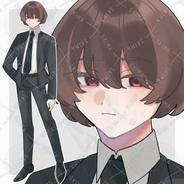 スーツの男性【表情5種】