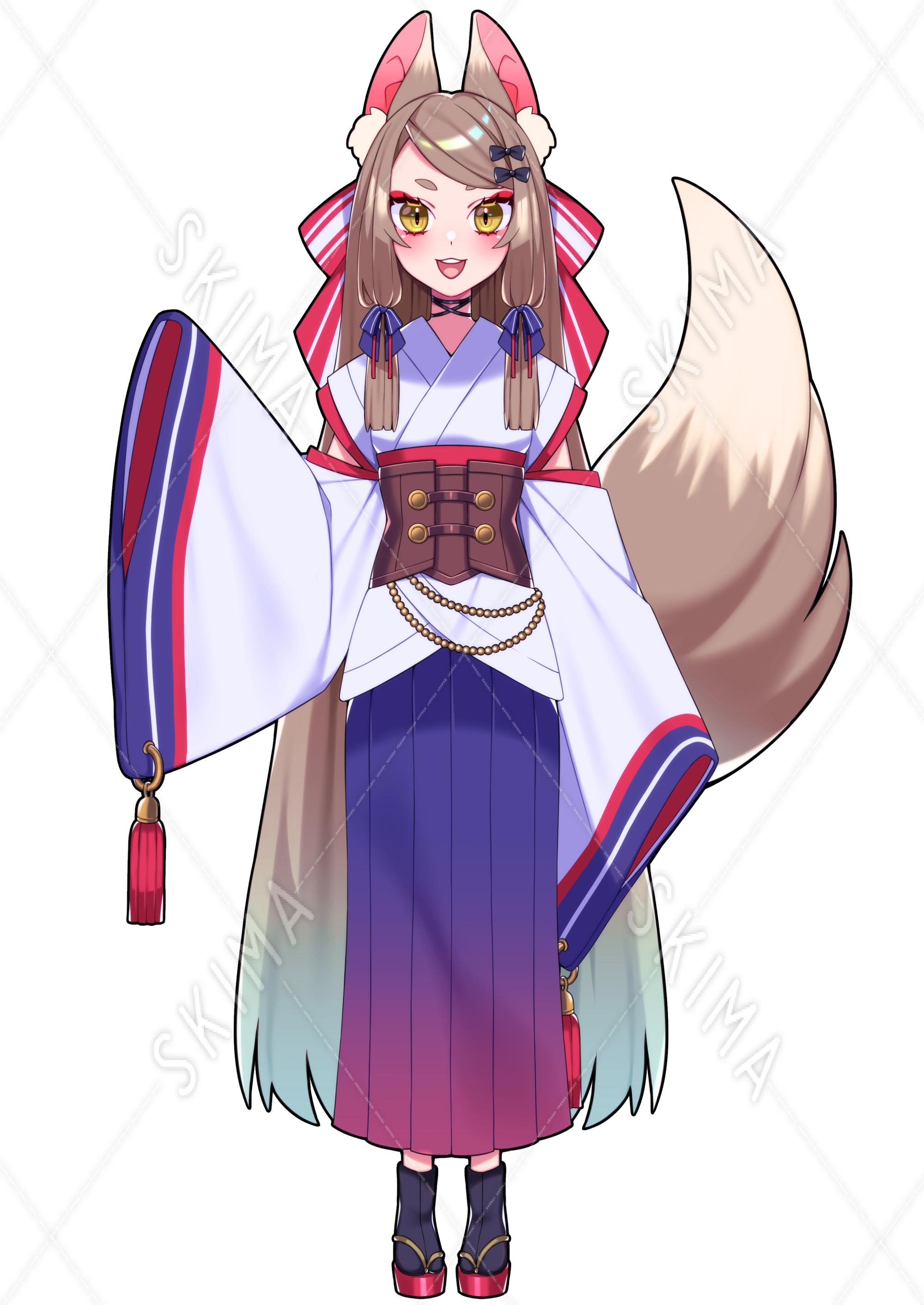 Iriam等の立ち絵に 大正ロマン狐ガール 差分4種 スキマ スキルのオーダーメイドマーケット Skima