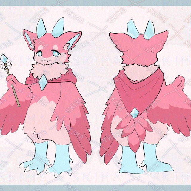 【キャラデザ販売】フラミンゴ&times;宝石&times;ケモノ
