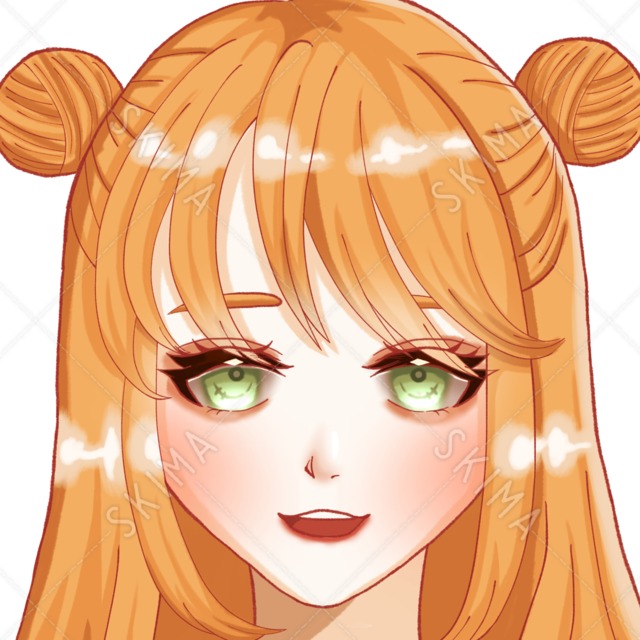 【SNSアイコン】サイドおだんごの女の子