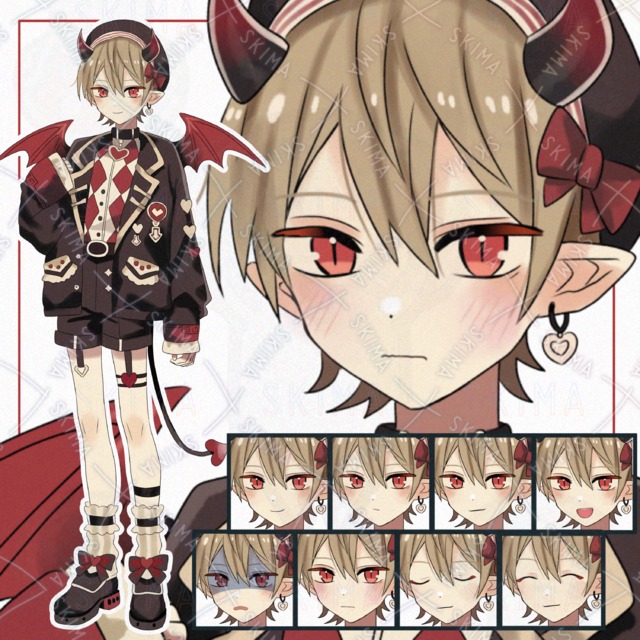 悪魔の男の子【表情8種類】