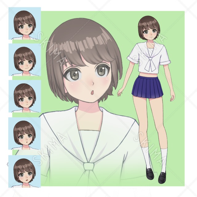 女子学生(表情差分5種類)