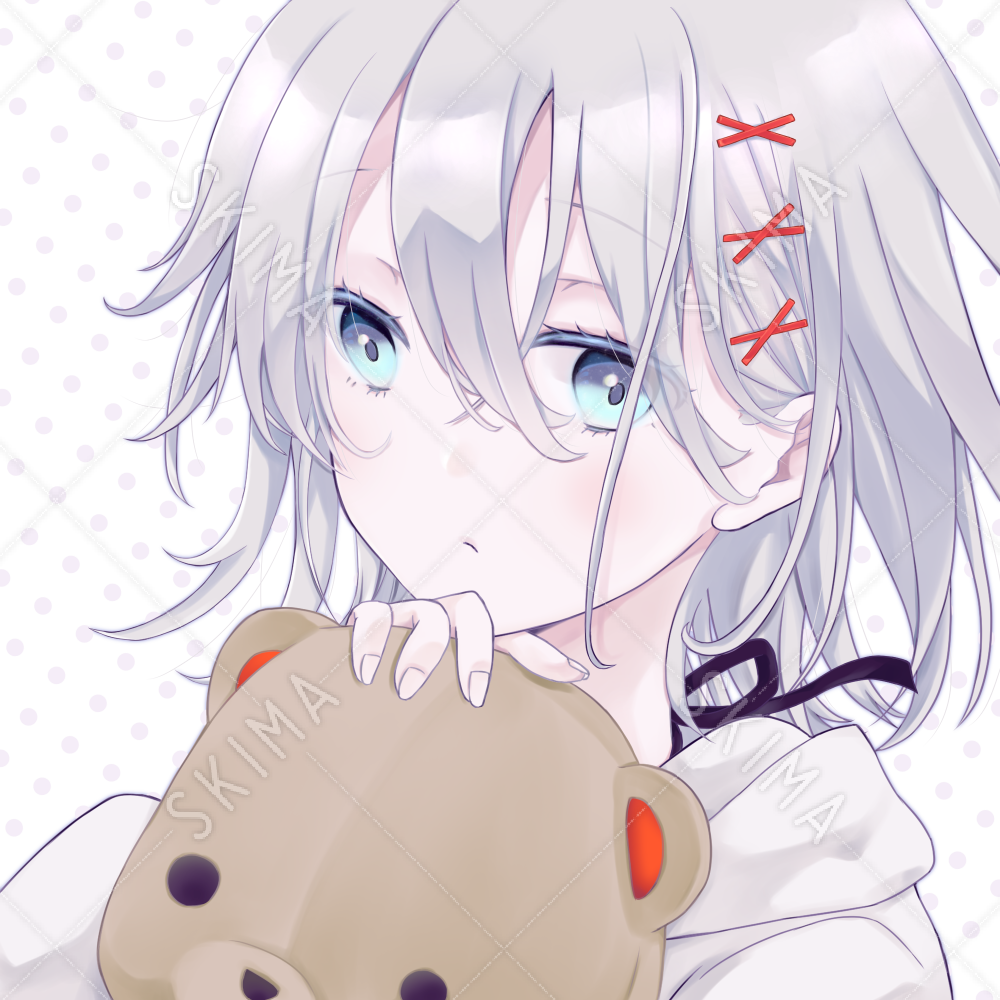 アイコン ぼさぼさ髪の女の子 背景4種 透過含む スキマ スキルのオーダーメイドマーケット Skima