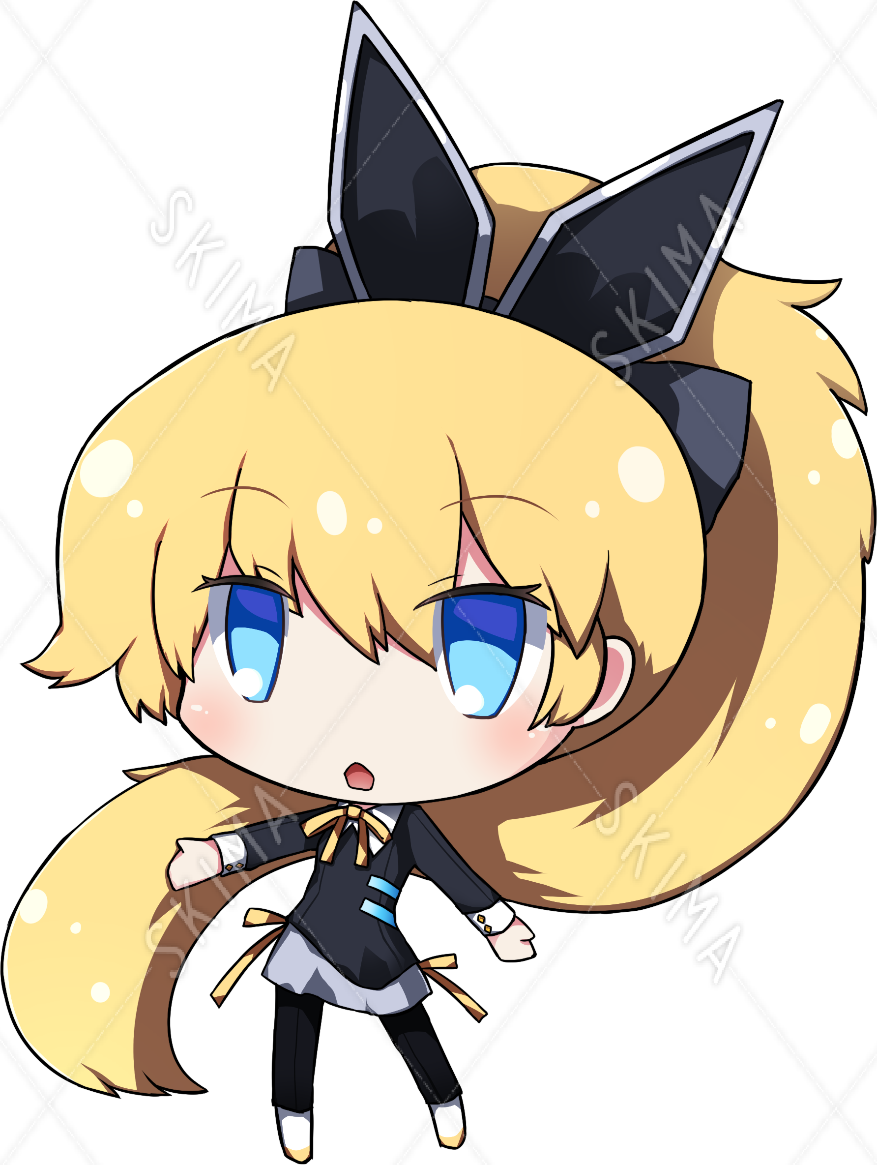 金髪ポニーテールの女の子 スキマ スキルのオーダーメイドマーケット Skima