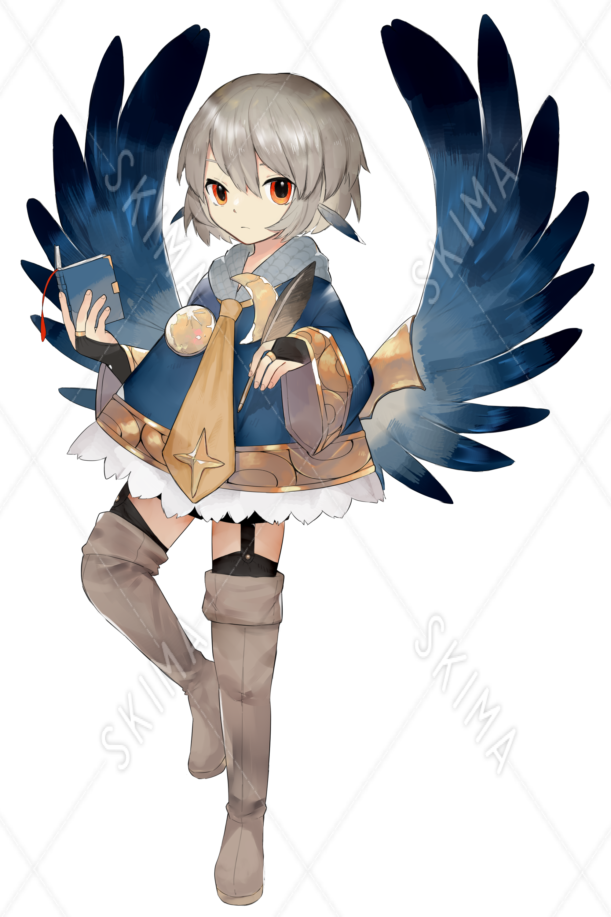 青い翼の少年 スキマ スキルのオーダーメイドマーケット Skima