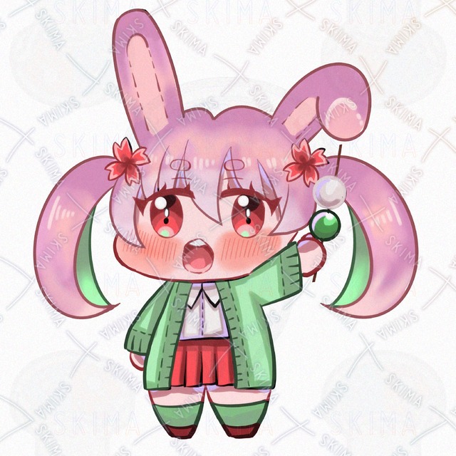 うさぎモチーフのデフォルメ女の子
