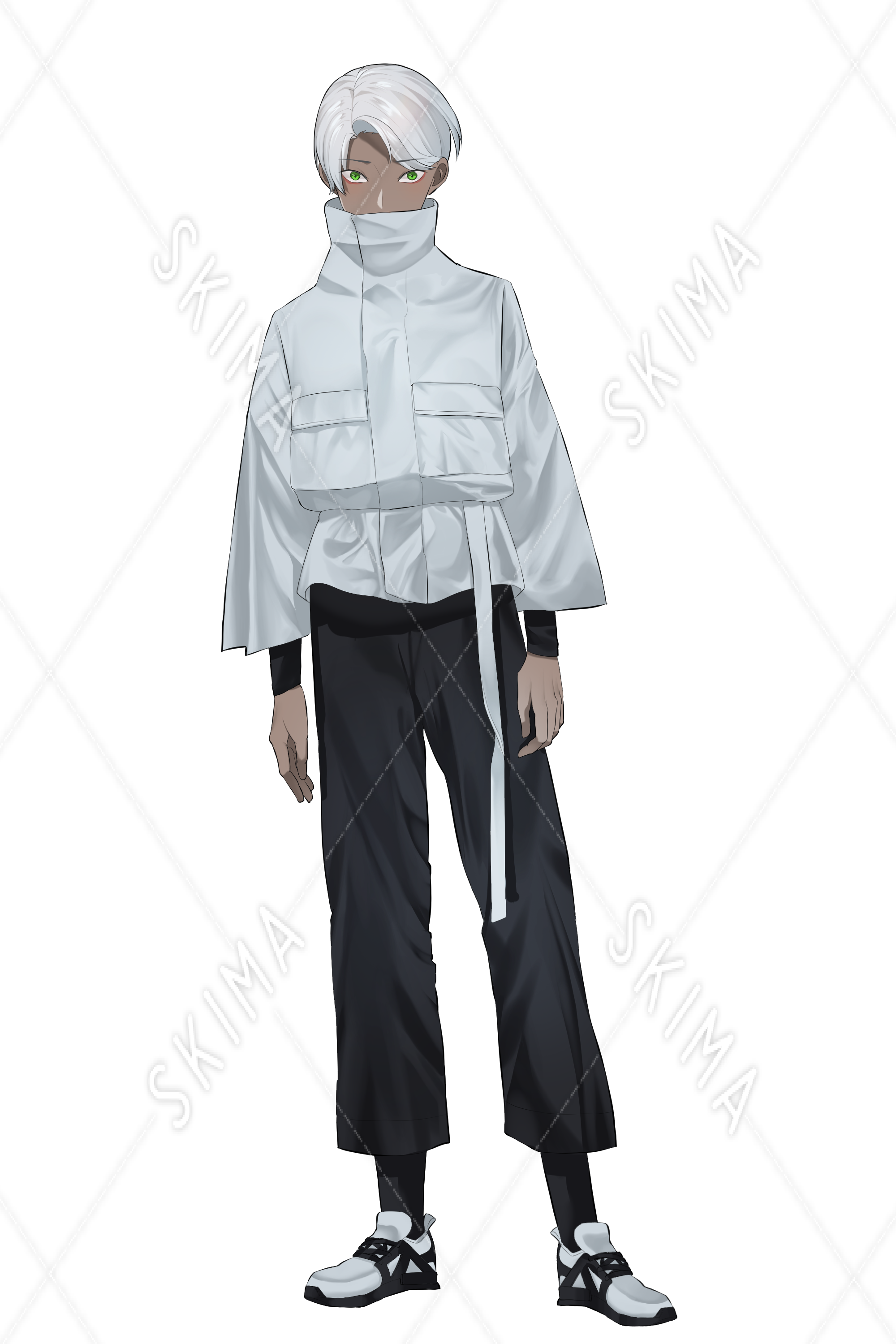 褐色 少年 白黒 表情差分11枚 スキマ スキルのオーダーメイドマーケット Skima