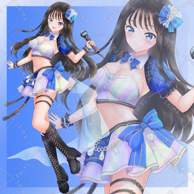 adopt24 アイドル(表情10種)女の子/青/ブーツ