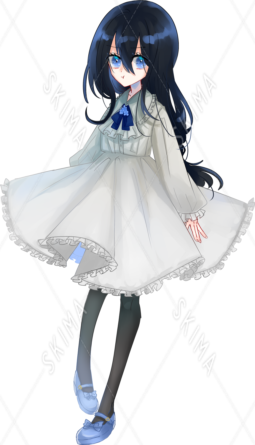 値下げ 表情差分8種 Adopt 1 白いワンピースの少女 スキマ スキルのオーダーメイドマーケット Skima