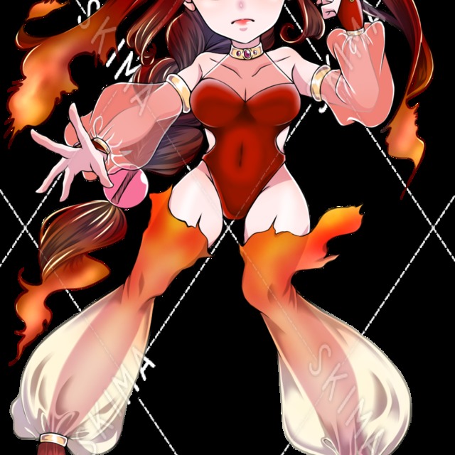 火の精霊 デフォルメ全身 スキマ スキルのオーダーメイドマーケット Skima