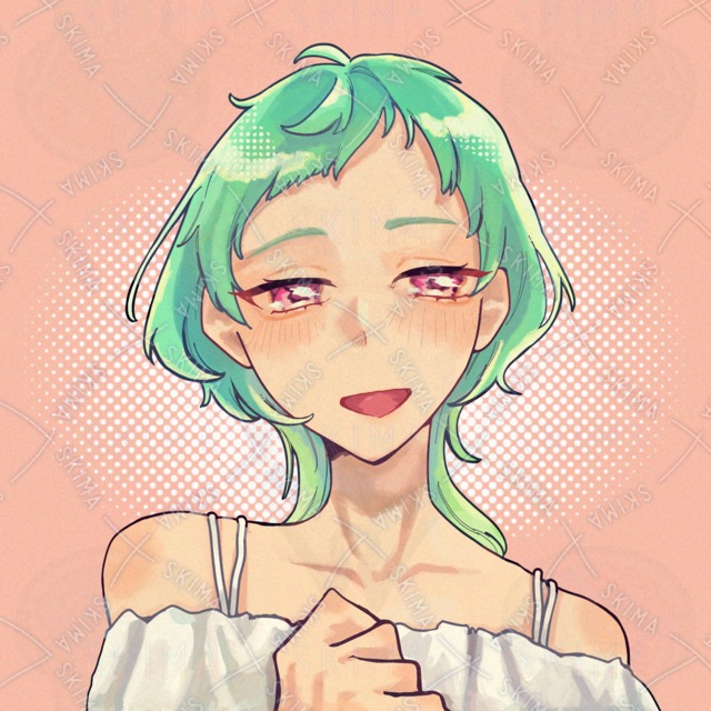 緑髪の女の子　アイコン
