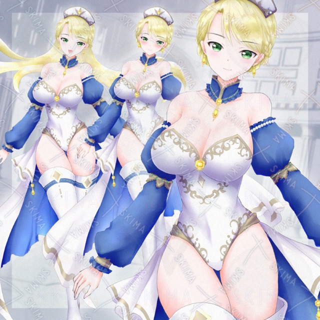 adopt26 女騎士・髪型2種・表情5種(喜怒哀楽＋赤面）