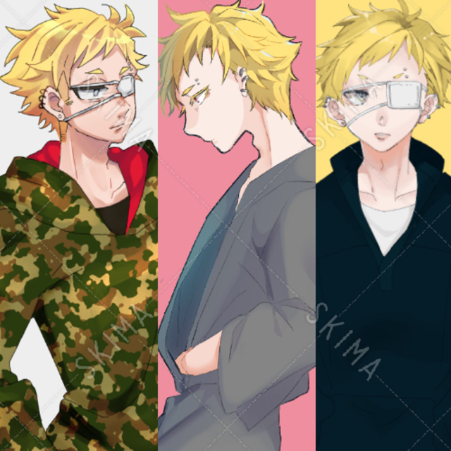 ガラが悪い金髪の青年【差分あり】