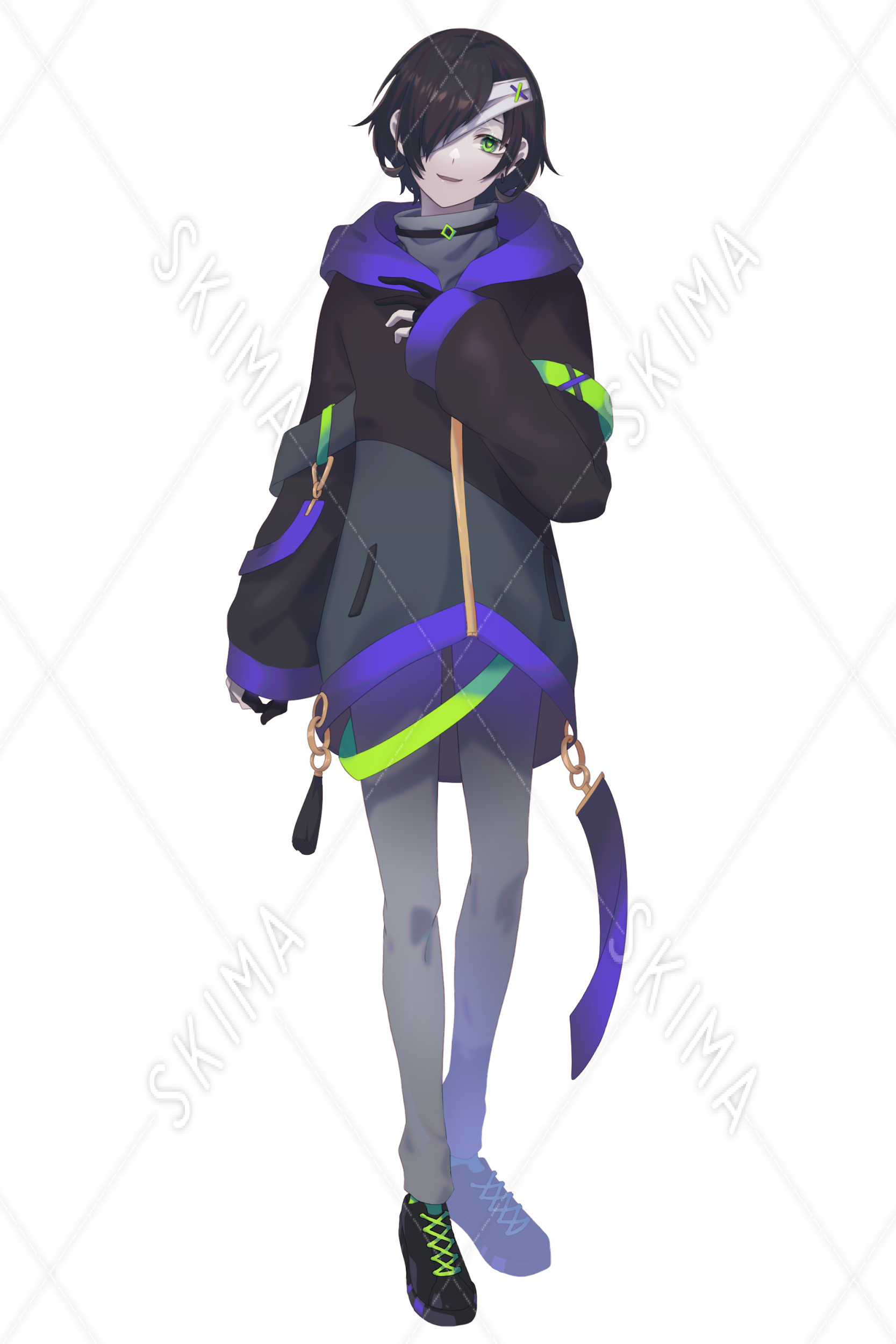 紫 どこか弱そうな男子 表情差分なし スキマ スキルのオーダーメイドマーケット Skima